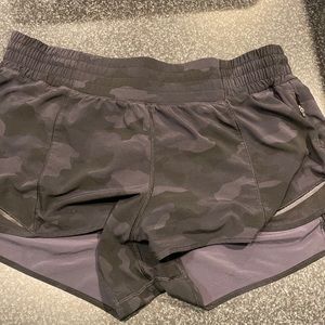 Lululemon Hotty hot high waisted camo shorts